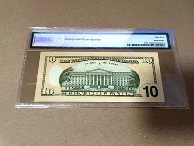 【Blue Auction】✨世界纸币精拍第460期【精】 美国 2017年10美金 PMG65EPQ