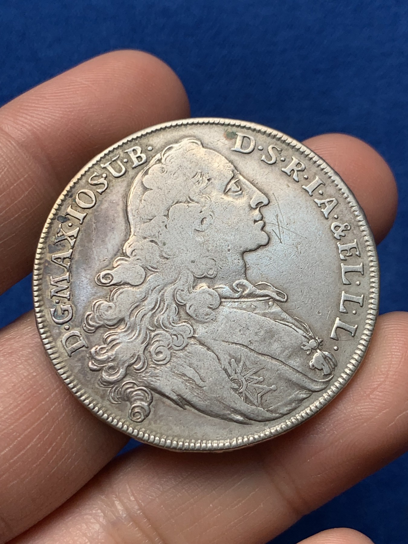 《竞宝斋》第257场-周日，周一 2场连拍 (全场包邮) 德国1768年巴伐利亚圣母抱婴泰勒大银币 马克西米利安三世 慕尼黑造币厂 细节见图