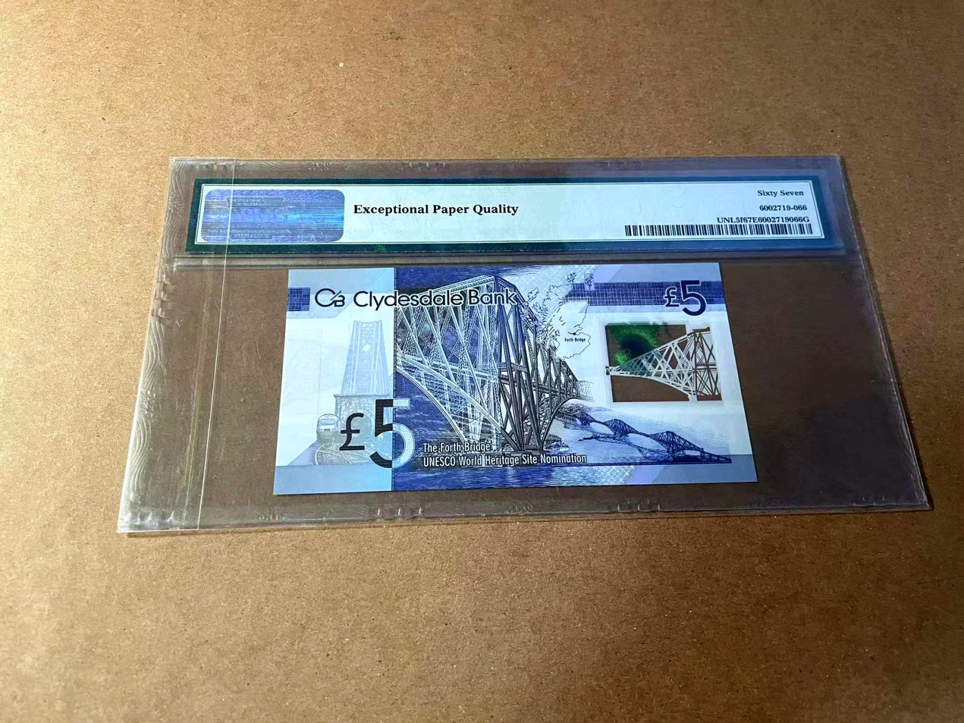 【Blue Auction】✨世界纸币精拍第461期【精】 【FB/1冠923小号】苏格兰 2015年5镑 PMG67EPQ 高分