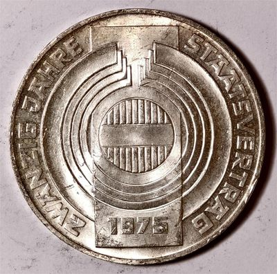 紫瑗钱币——第576期 - 奥地利 1975年 国家条约20周年 100先令 24克 0.64银 UNC