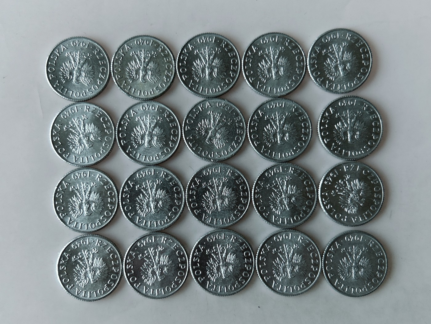 第一海外回流一元起拍收藏 散币专场 第78期 波兰1格罗申铝币 20枚