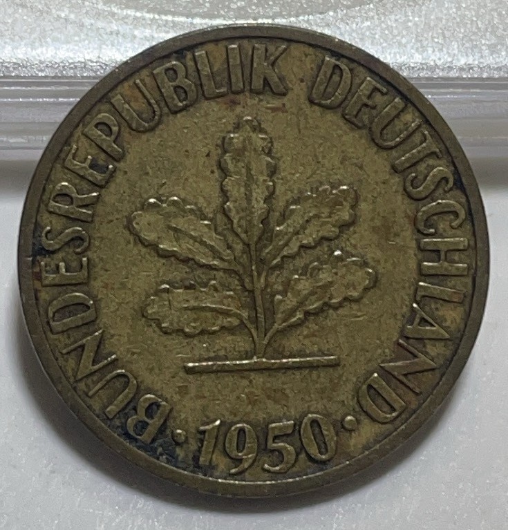 神仙姐姐散币好品专场第二十八期（无佣金满邮自动发出 1950 年德国 5 芬尼