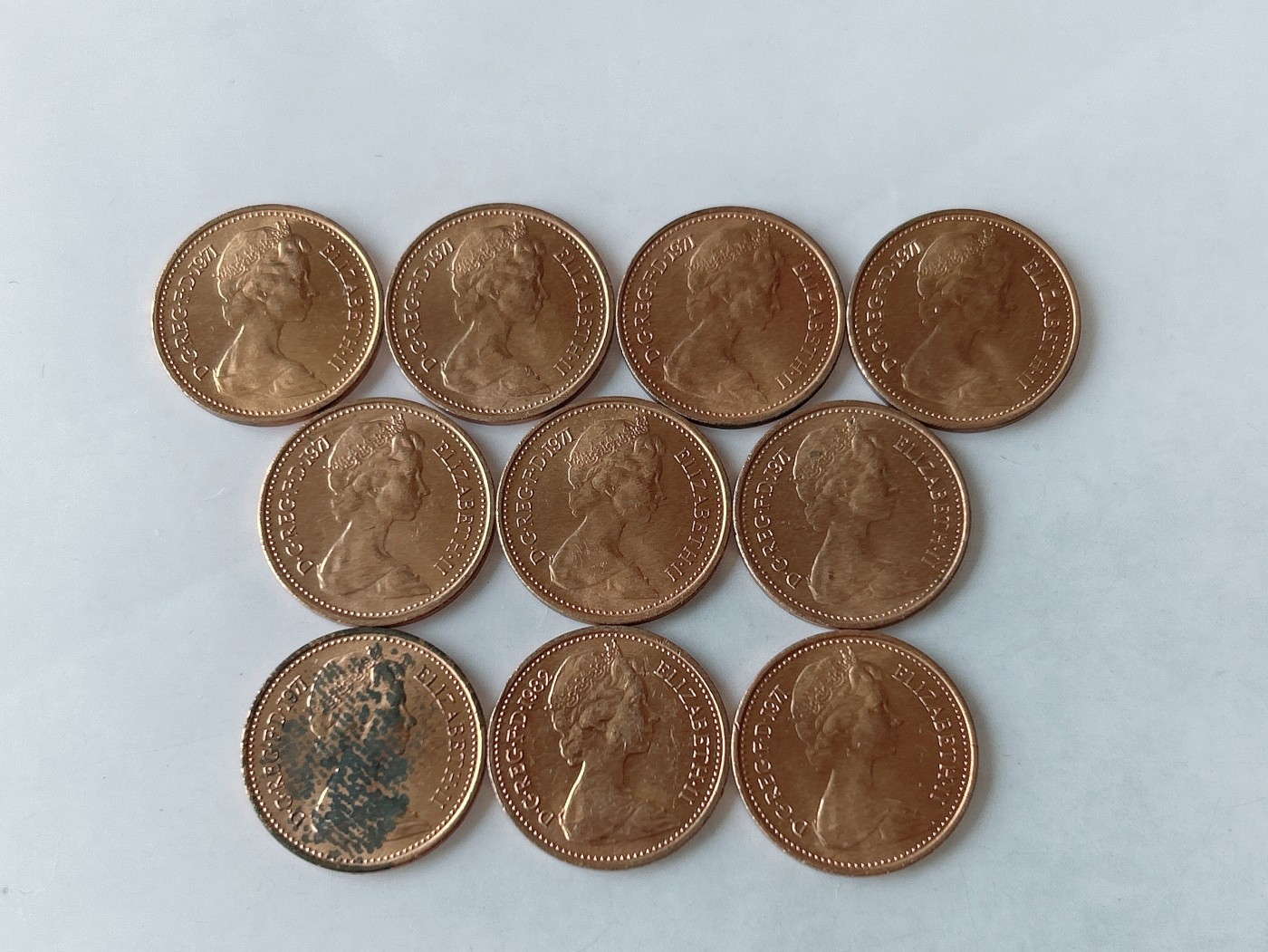 第一海外回流一元起拍收藏 散币专场 第78期 英国伊丽莎白二世1/2便士小铜币 10枚 原光品