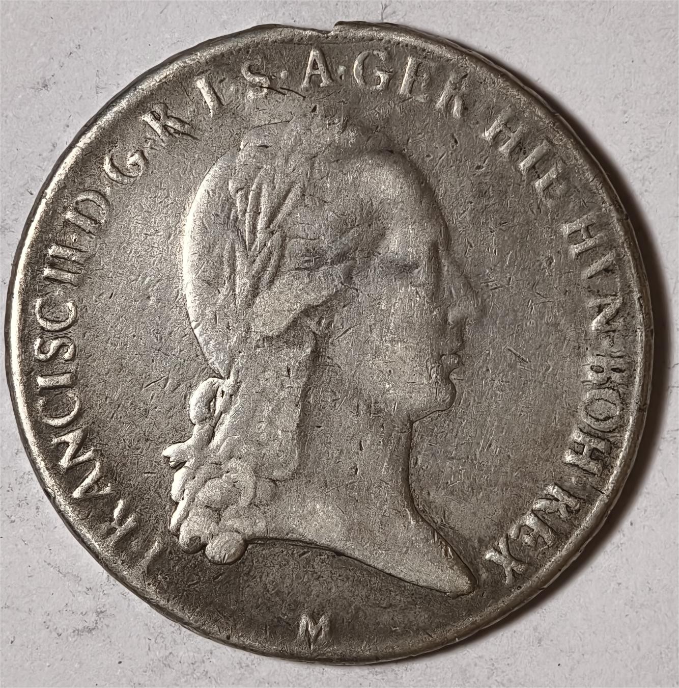 紫瑗钱币——第336期拍卖 神圣罗马帝国 1793年  弗朗茨二世 1泰勒 28.06克 0.833银 