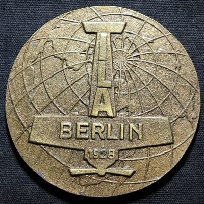 【德藏】世界币章拍卖第76期 (全场顺丰包邮) - 1928年 德国柏林纪念大铜章 直径约：86mm，重约：206.7g