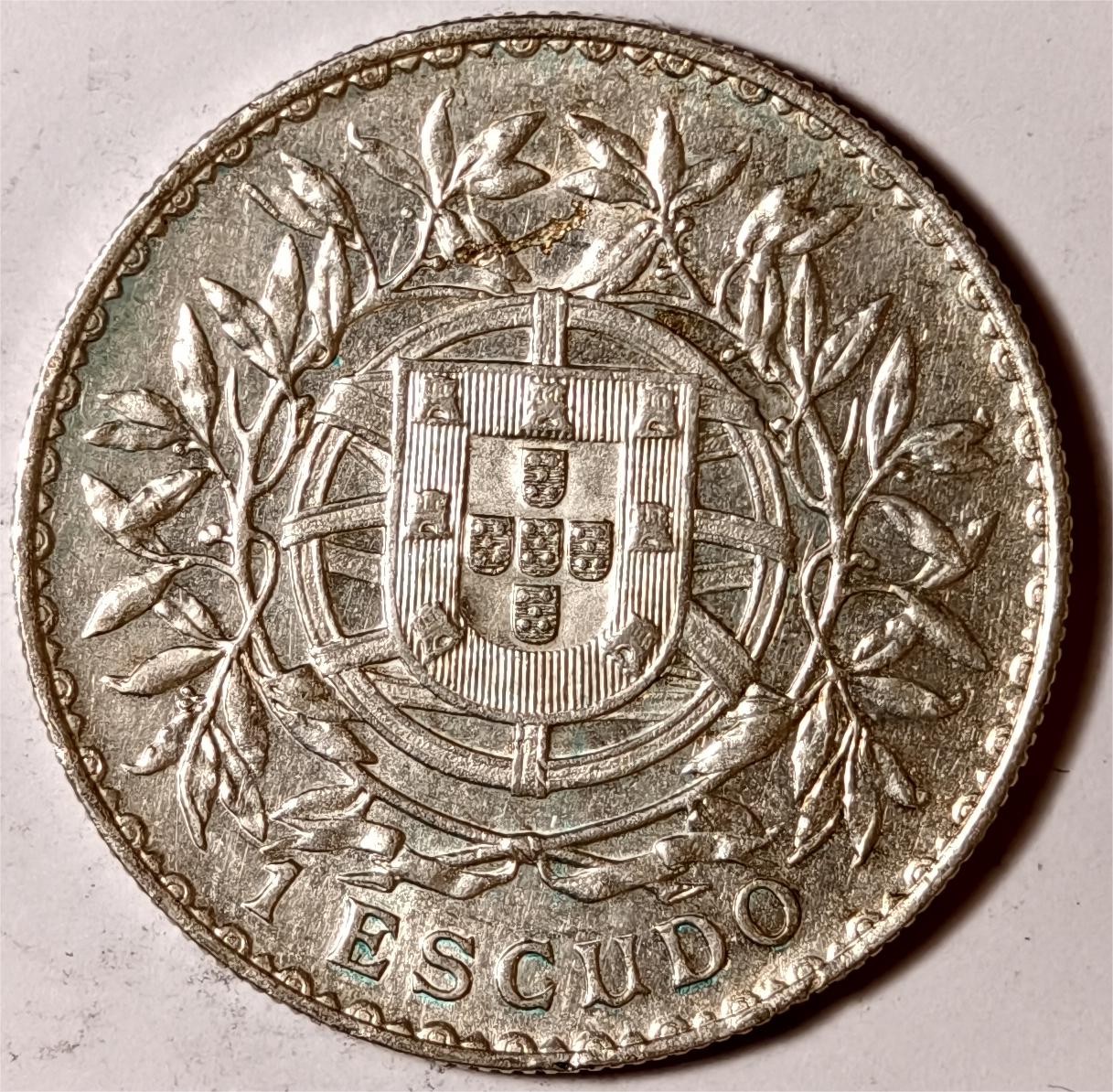 紫瑗钱币——第336期拍卖 葡萄牙 1915年 自由女神 1埃斯库多 25克 0.835银