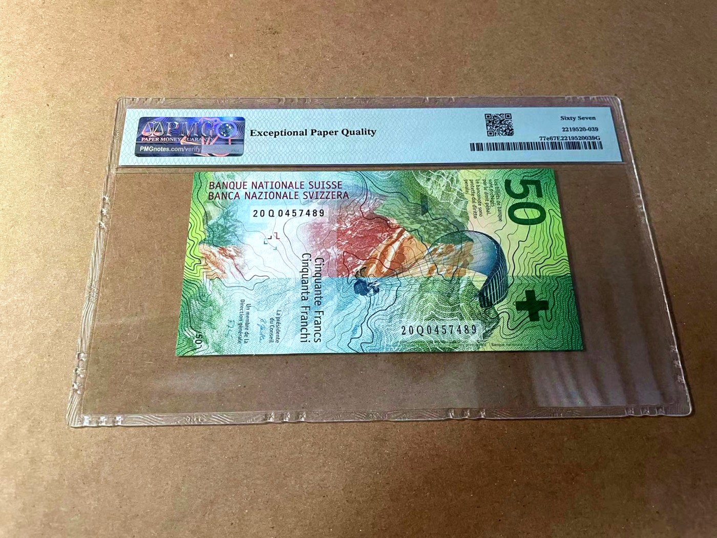 【Blue Auction】✨世界纸币精拍第461期【精】 瑞士 2020年50法郎 PMG67EPQ 高分