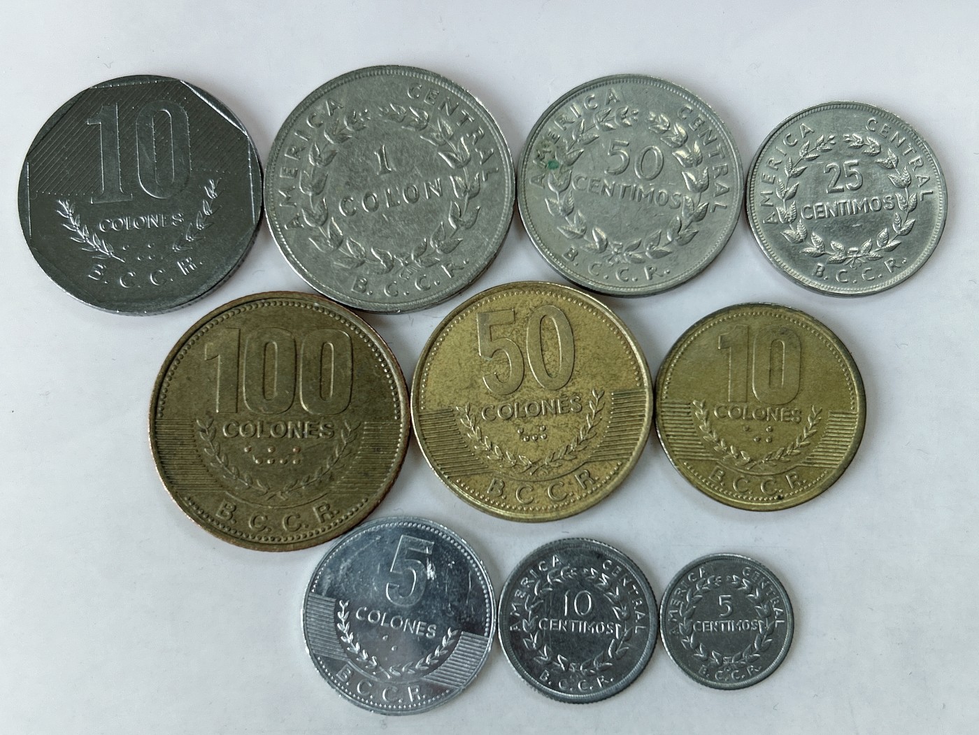 第一海外回流一元起拍收藏 散币专场 第78期 哥斯达黎加硬币 10枚