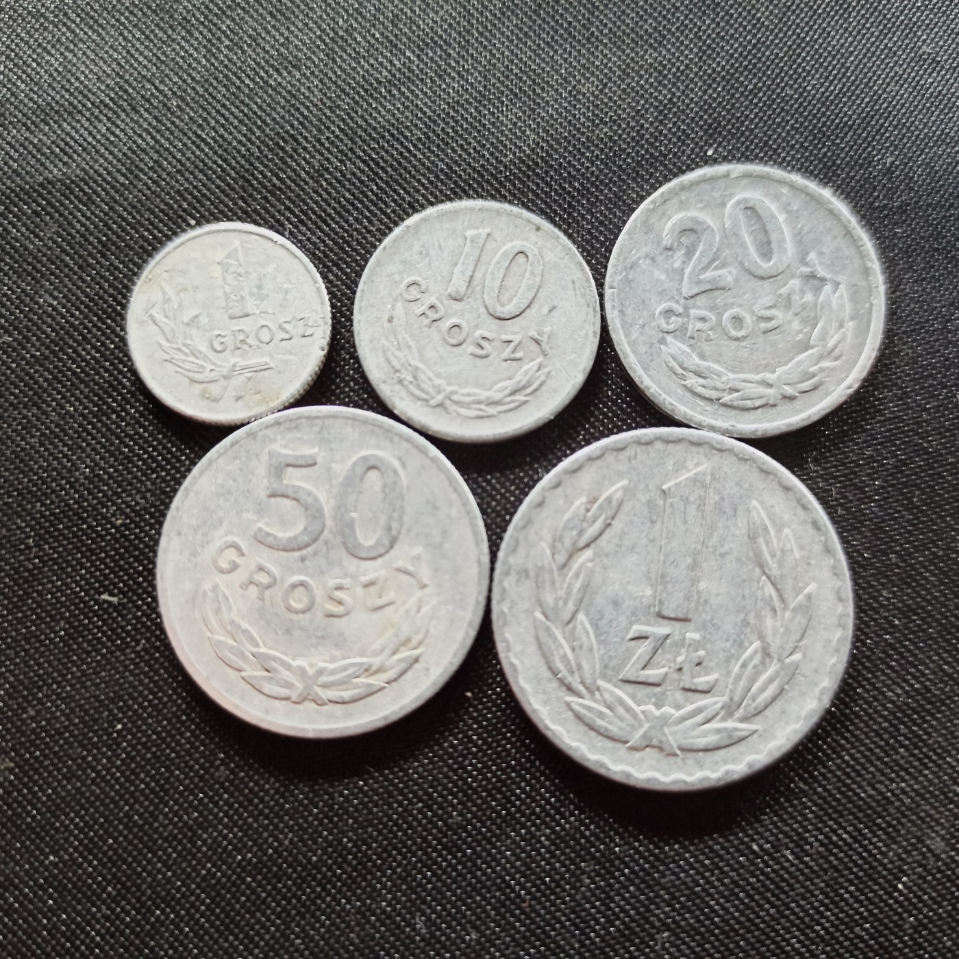 邮泉阁限时拍卖第一场 各国硬币专场 波兰1949年铝币5枚