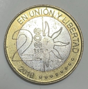 神仙姐姐散币好品专场第二十八期（无佣金满邮自动发出 2016 年比利时阿根廷 2 比索双色币