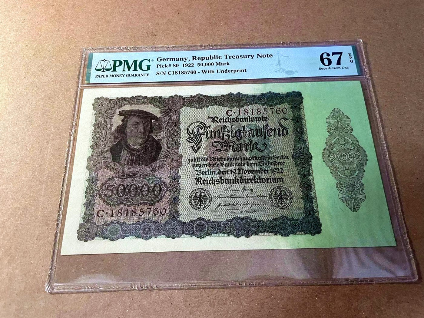 【Blue Auction】✨世界纸币精拍第461期【精】 德国 1922年50000马克 PMG67EPQ 高分