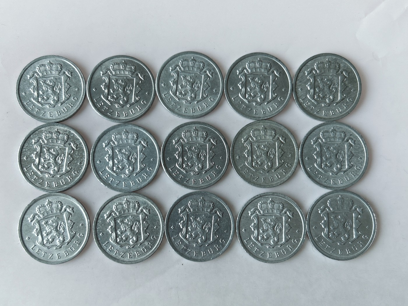 第一海外回流一元起拍收藏 散币专场 第78期 卢森堡25分铝币 15枚