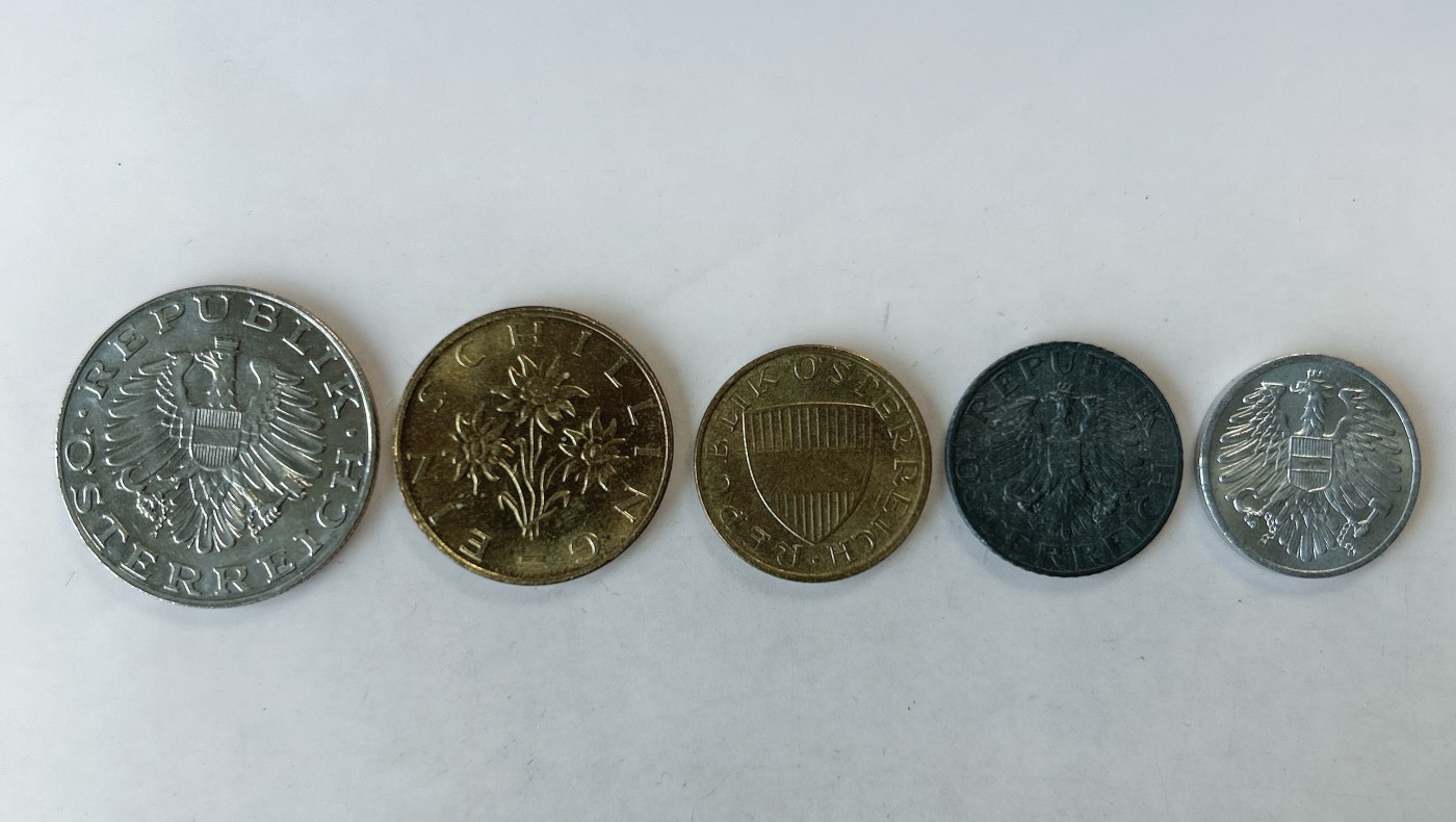 第一海外回流一元起拍收藏 散币专场 第78期 奥地利硬币 5枚