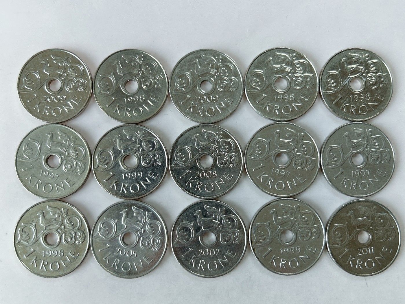 第一海外回流一元起拍收藏 散币专场 第78期 挪威1克朗 15枚