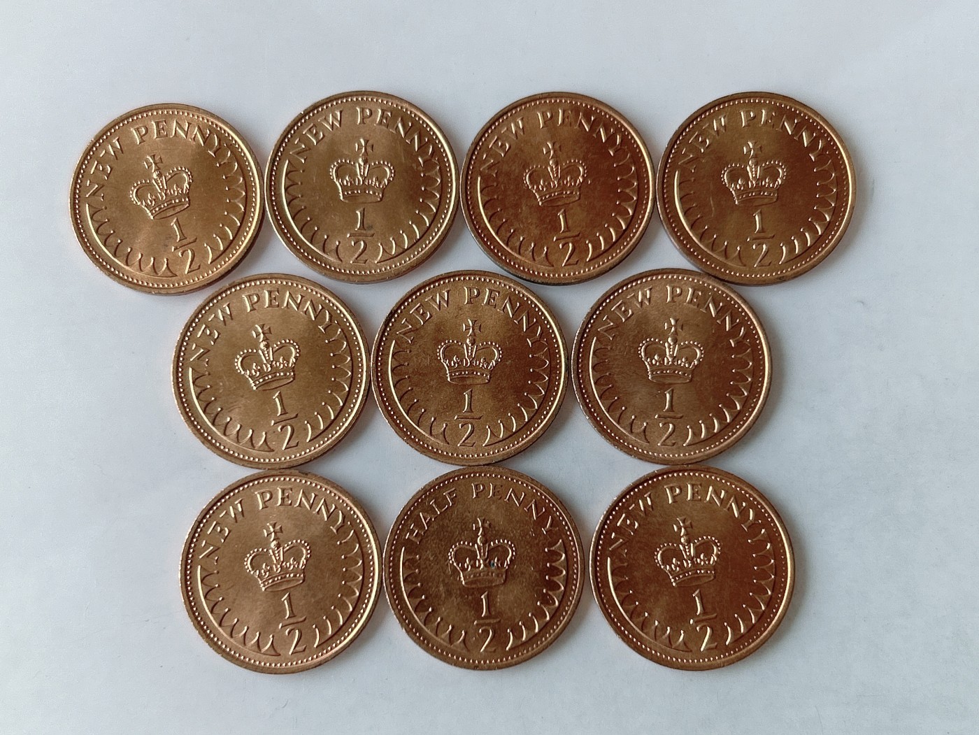 第一海外回流一元起拍收藏 散币专场 第78期 英国伊丽莎白二世1/2便士小铜币 10枚 原光品