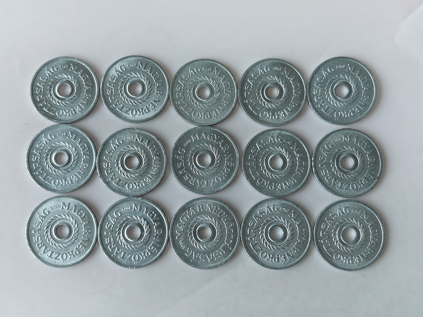 第一海外回流一元起拍收藏 散币专场 第78期 匈牙利2菲勒铝币 15枚