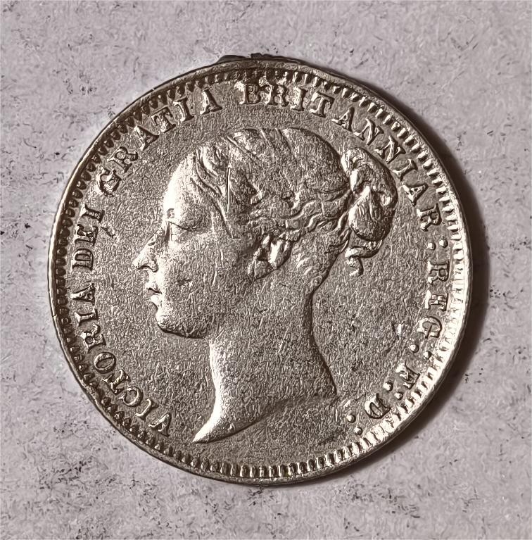 紫瑗钱币——第336期拍卖 英国 1878年 维多利亚女王 6便士 3.01克 0.925银