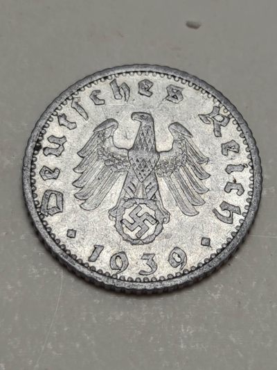 燕姐换藏第80拍 德国1939年50芬尼铝币