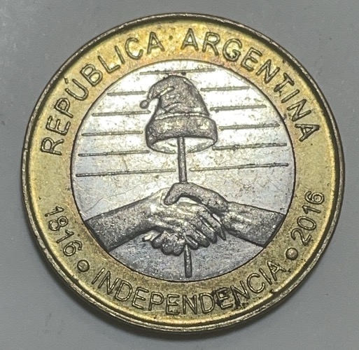 神仙姐姐散币好品专场第二十八期（无佣金满邮自动发出 2016 年比利时阿根廷 2 比索双色币