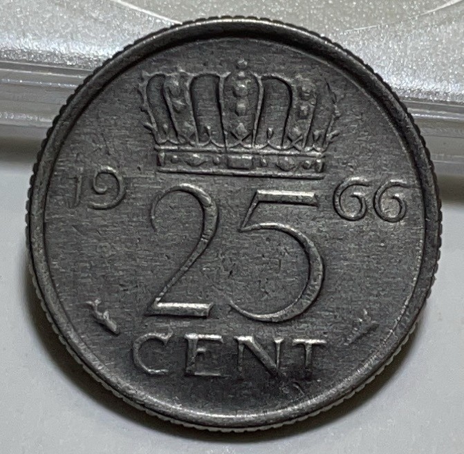 神仙姐姐散币好品专场第二十八期（无佣金满邮自动发出 1966 年荷兰荷兰 25 分