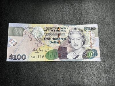 《外钞收藏家》第三百五十七期（连拍第二场） - 2009年巴哈马100刀 女王 全新UNC