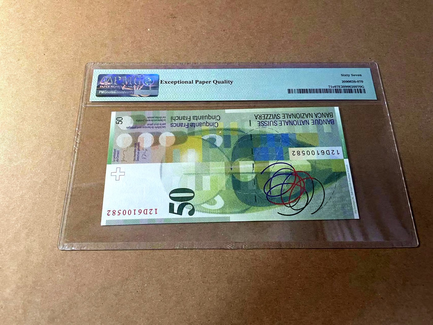 【Blue Auction】✨世界纸币精拍第461期【精】 瑞士 2012年50法郎 PMG67EPQ 高分