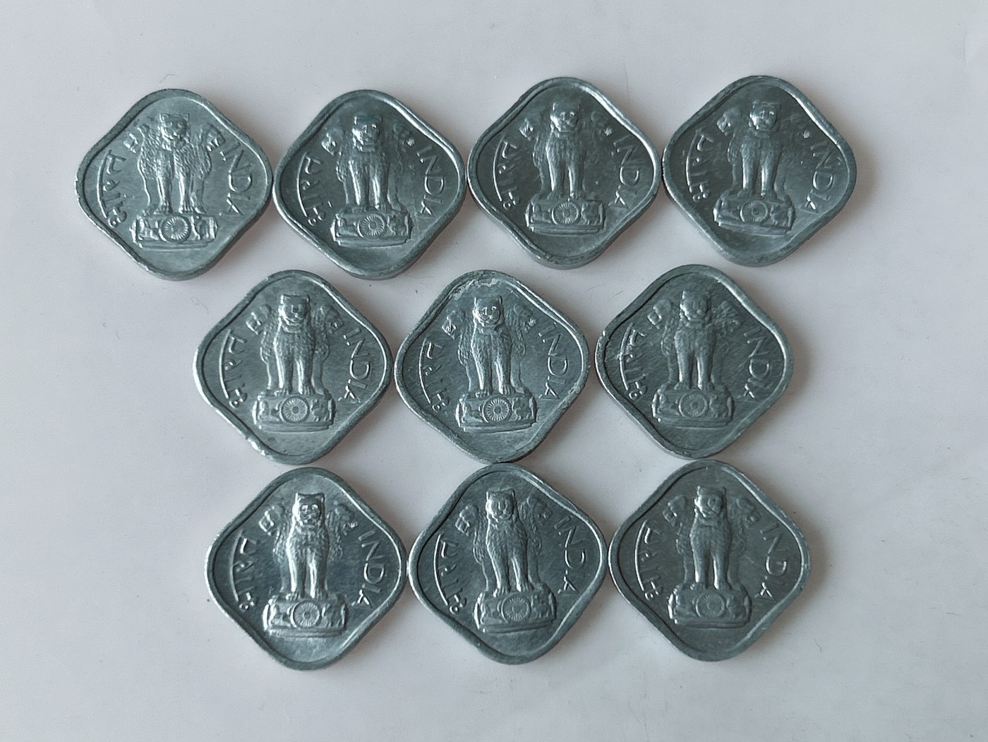 第一海外回流一元起拍收藏 散币专场 第78期 印度1派沙铝币 10枚