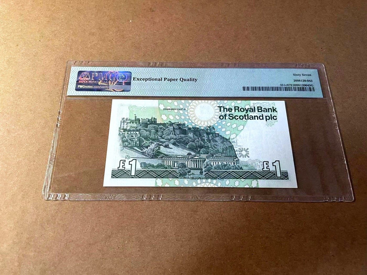 【Blue Auction】✨世界纸币精拍第461期【精】 【无47】苏格兰 1992-97年1镑 PMG67EPQ 高分