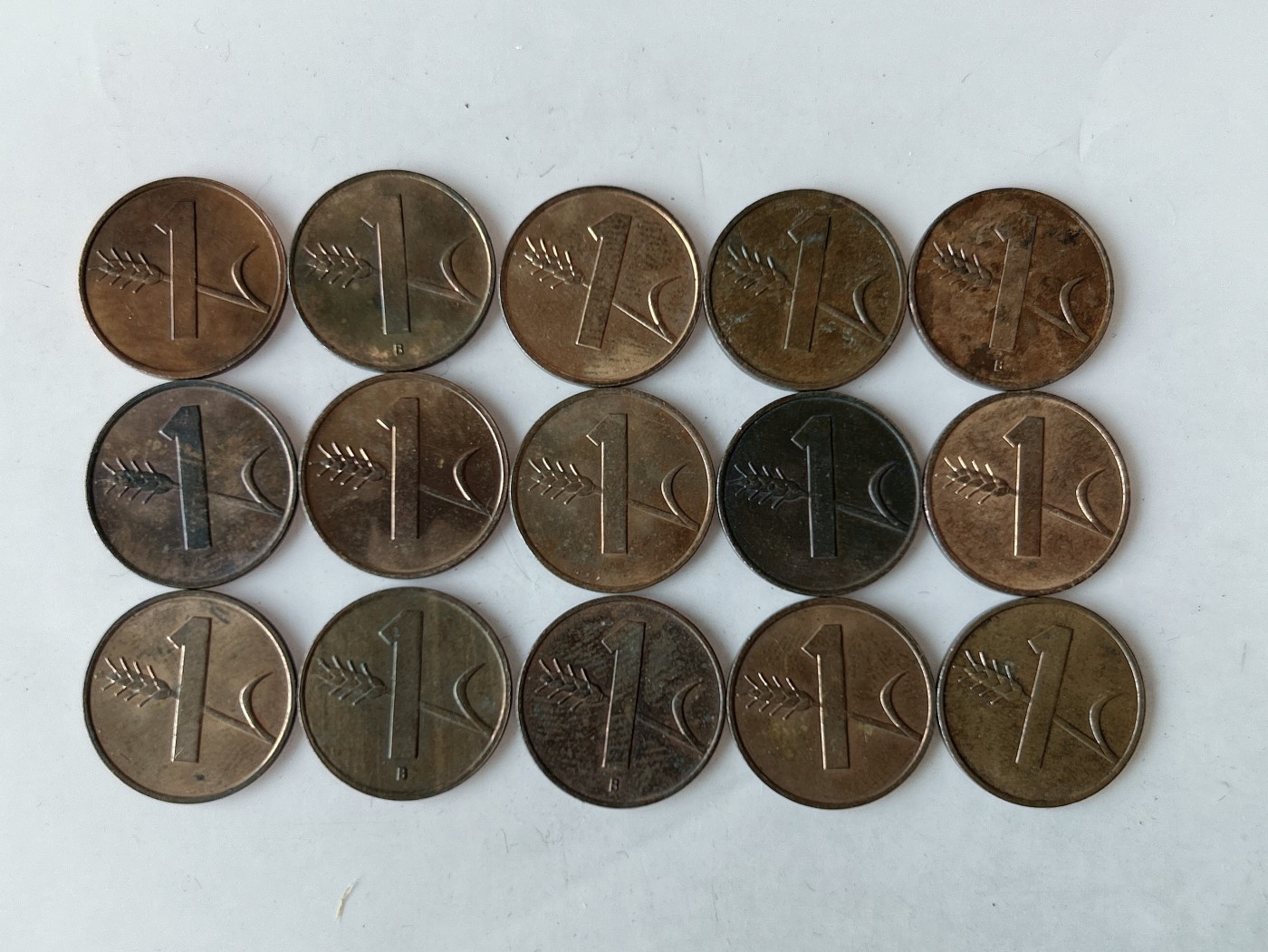 第一海外回流一元起拍收藏 散币专场 第78期 瑞士1分 15枚