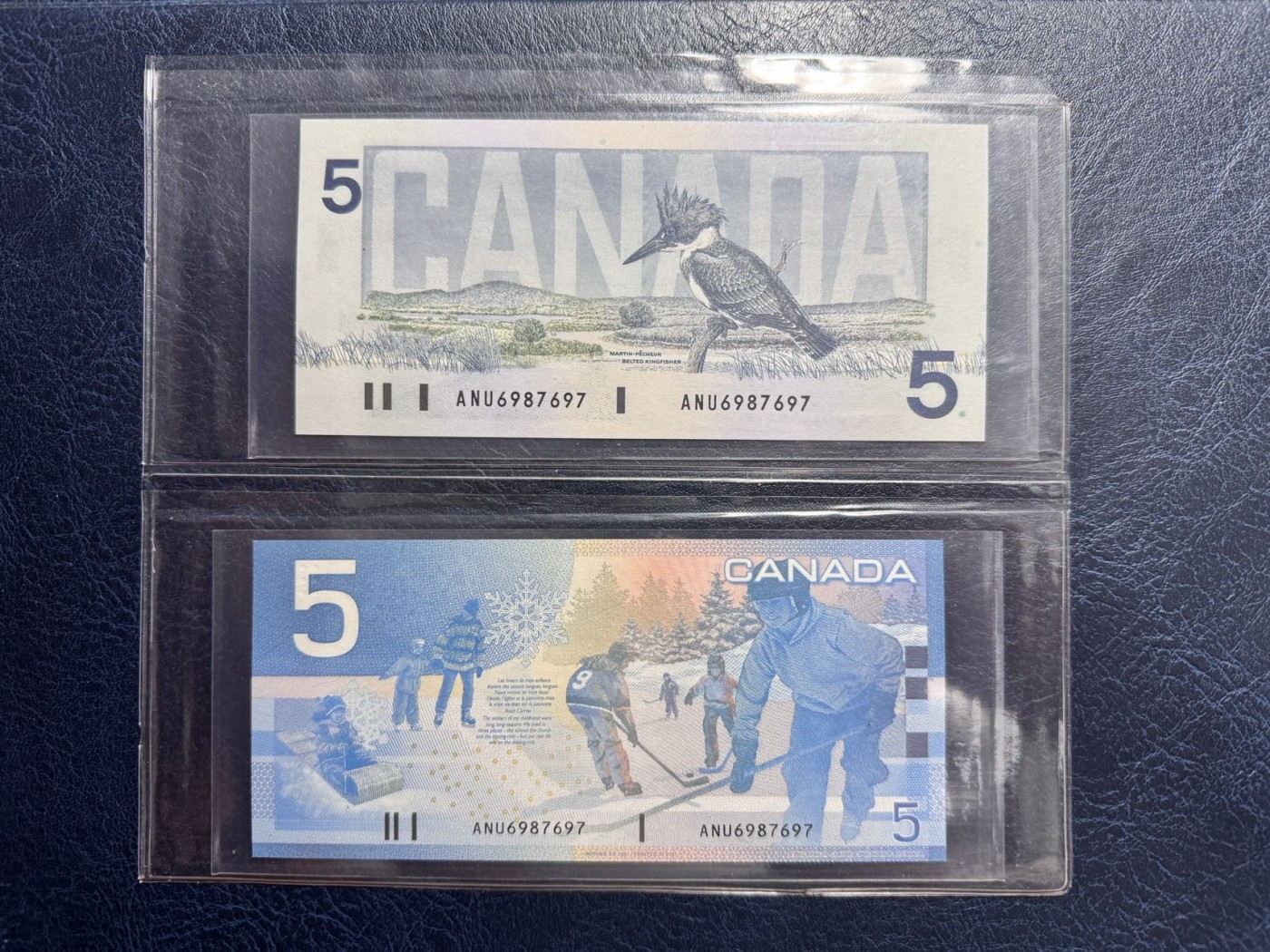 收藏联盟Quantum Auction 第337期拍卖  加拿大1986年和2002年5元全同号同签名一对 品相全新UNC