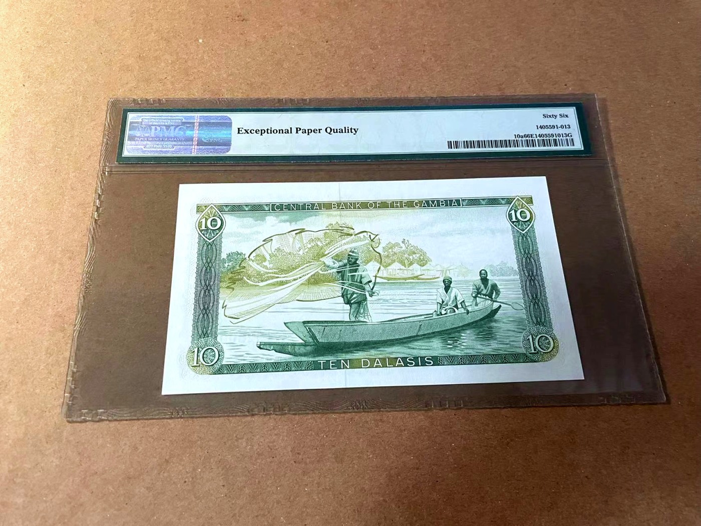 【Blue Auction】✨世界纸币精拍第461期【精】 【无47】冈比亚 1987-89年10达拉西 PMG66EPQ 