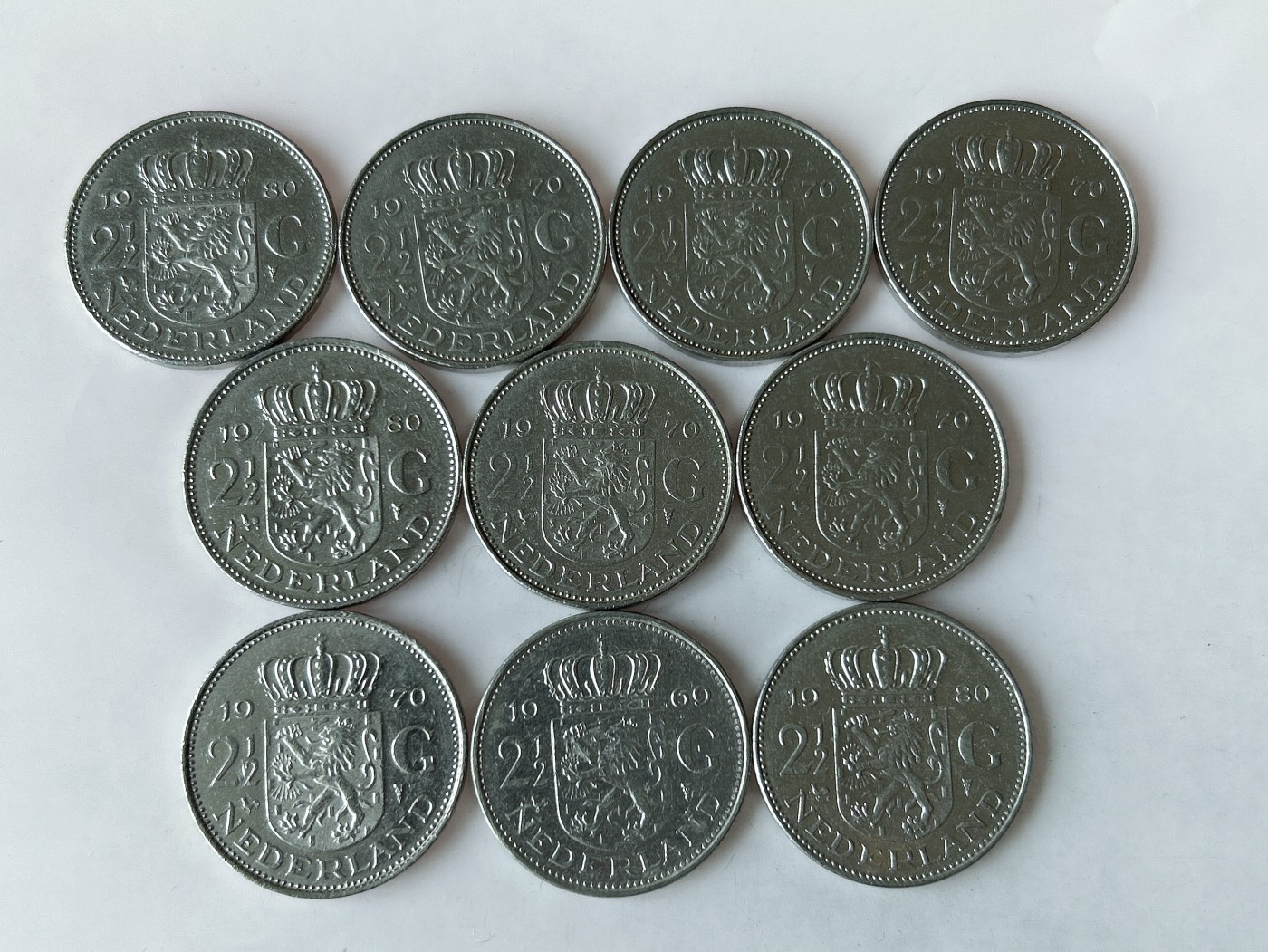 第一海外回流一元起拍收藏 散币专场 第78期 荷兰2.5盾 朱莉安娜女王 10枚