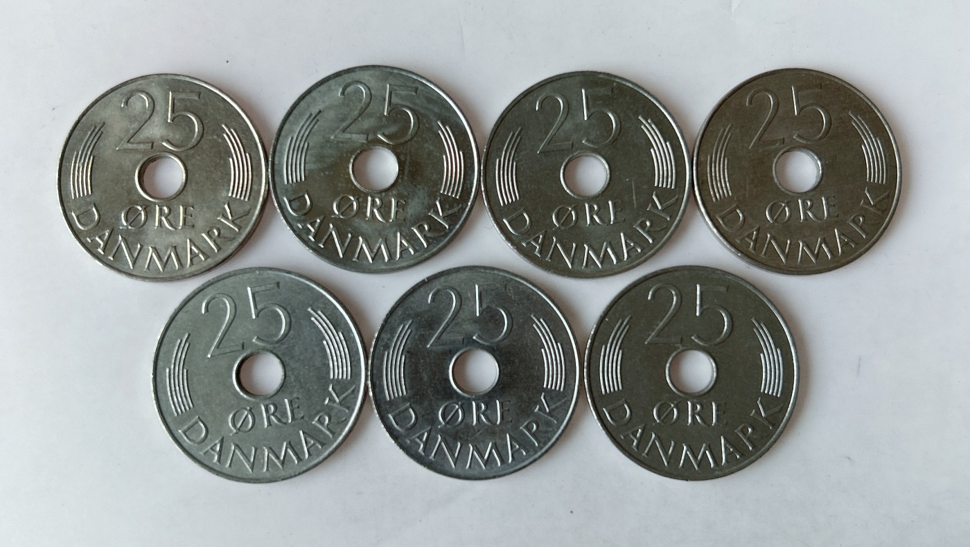 第一海外回流一元起拍收藏 散币专场 第78期 丹麦25欧尔 7枚