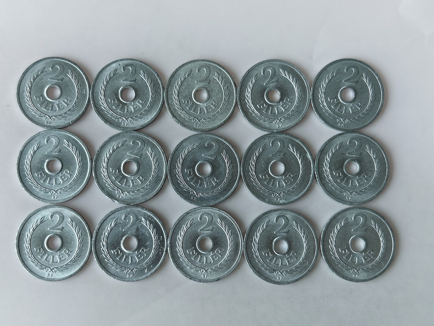 第一海外回流一元起拍收藏 散币专场 第78期 匈牙利2菲勒铝币 15枚