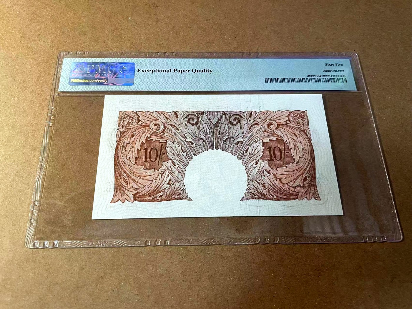 【Blue Auction】✨世界纸币精拍第461期【精】 英国 1949-55年10先令 PMG65EPQ