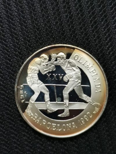 道一币馆币章第五十三场 - 古巴1989年巴塞罗那奥运会5比索精制银币