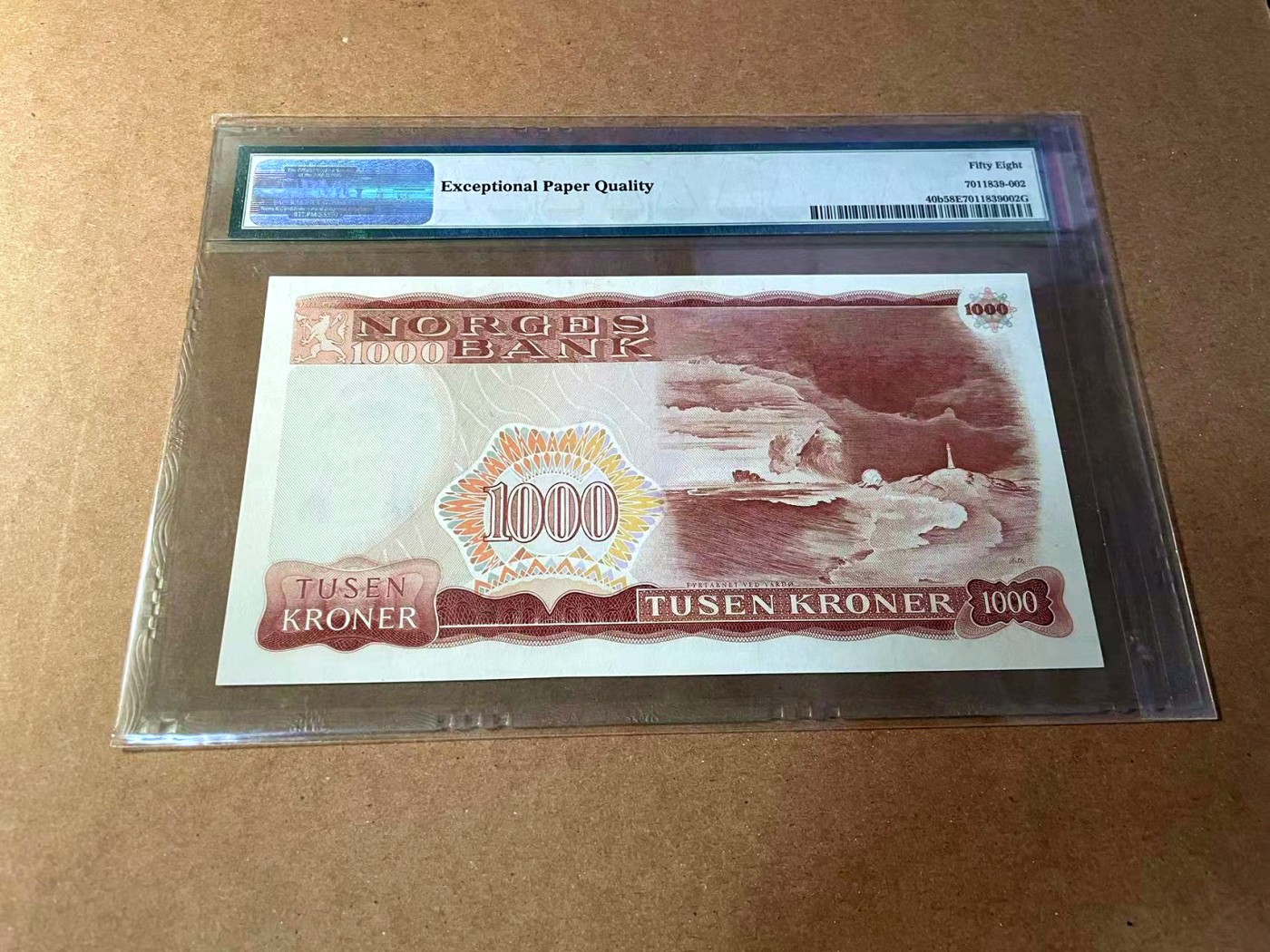 【Blue Auction】✨世界纸币精拍第461期【精】 挪威 1985年1000克朗 PMG58EPQ 原票 易卜生 设计精美