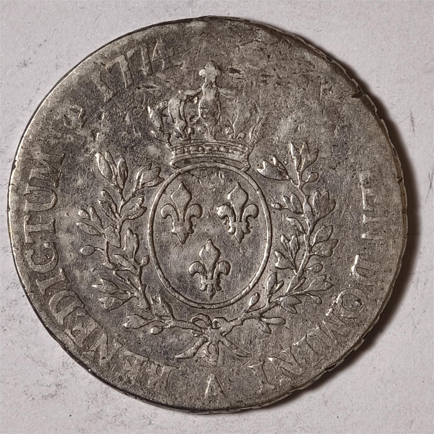 紫瑗钱币——第336期拍卖 法国 1774年 A版 路易十五 1埃居 29.5克 0.917银 