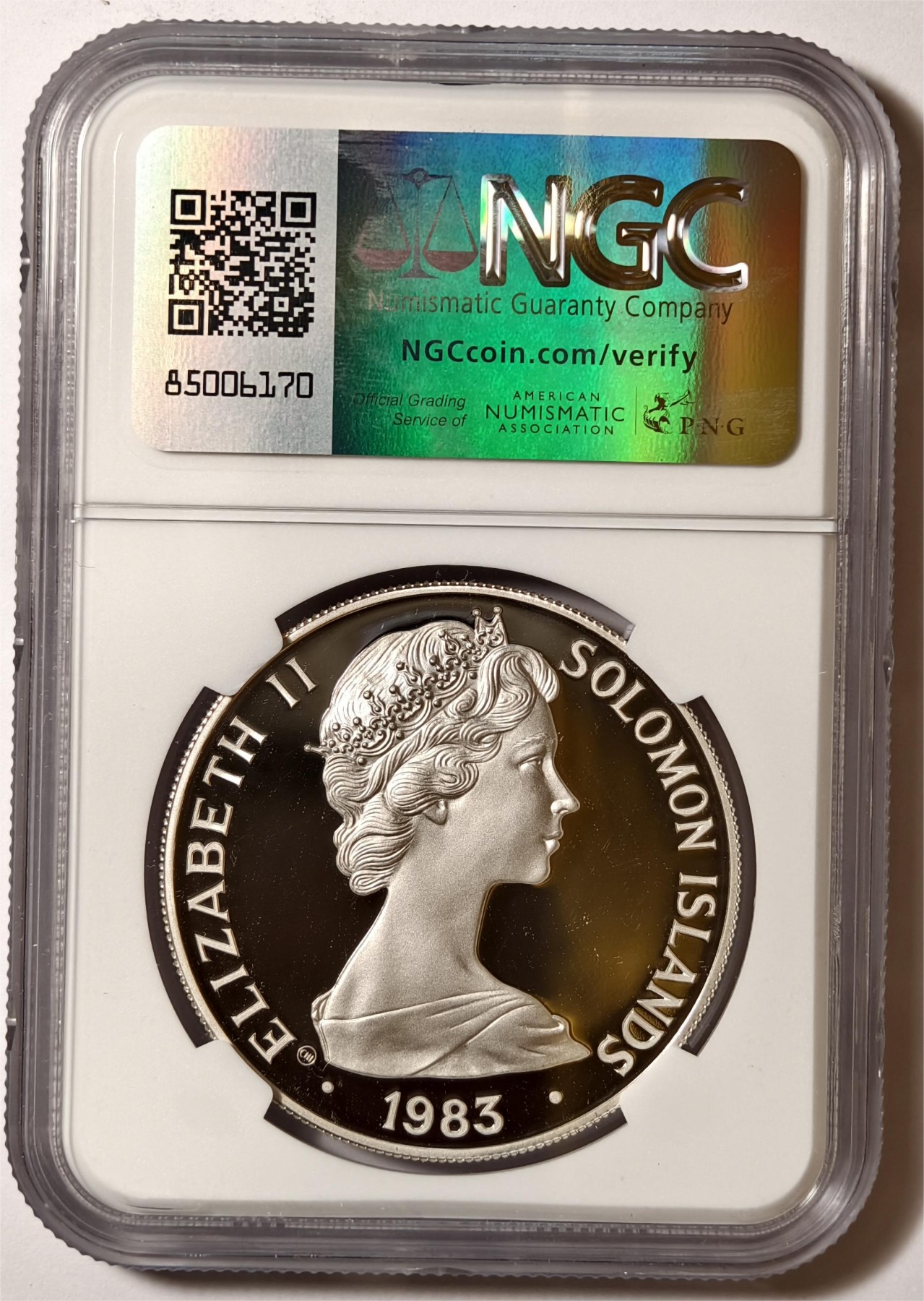紫瑗钱币——第350期拍卖 所罗门群岛 1983年 国际儿童年 5元 银币 NGC PR69 UC