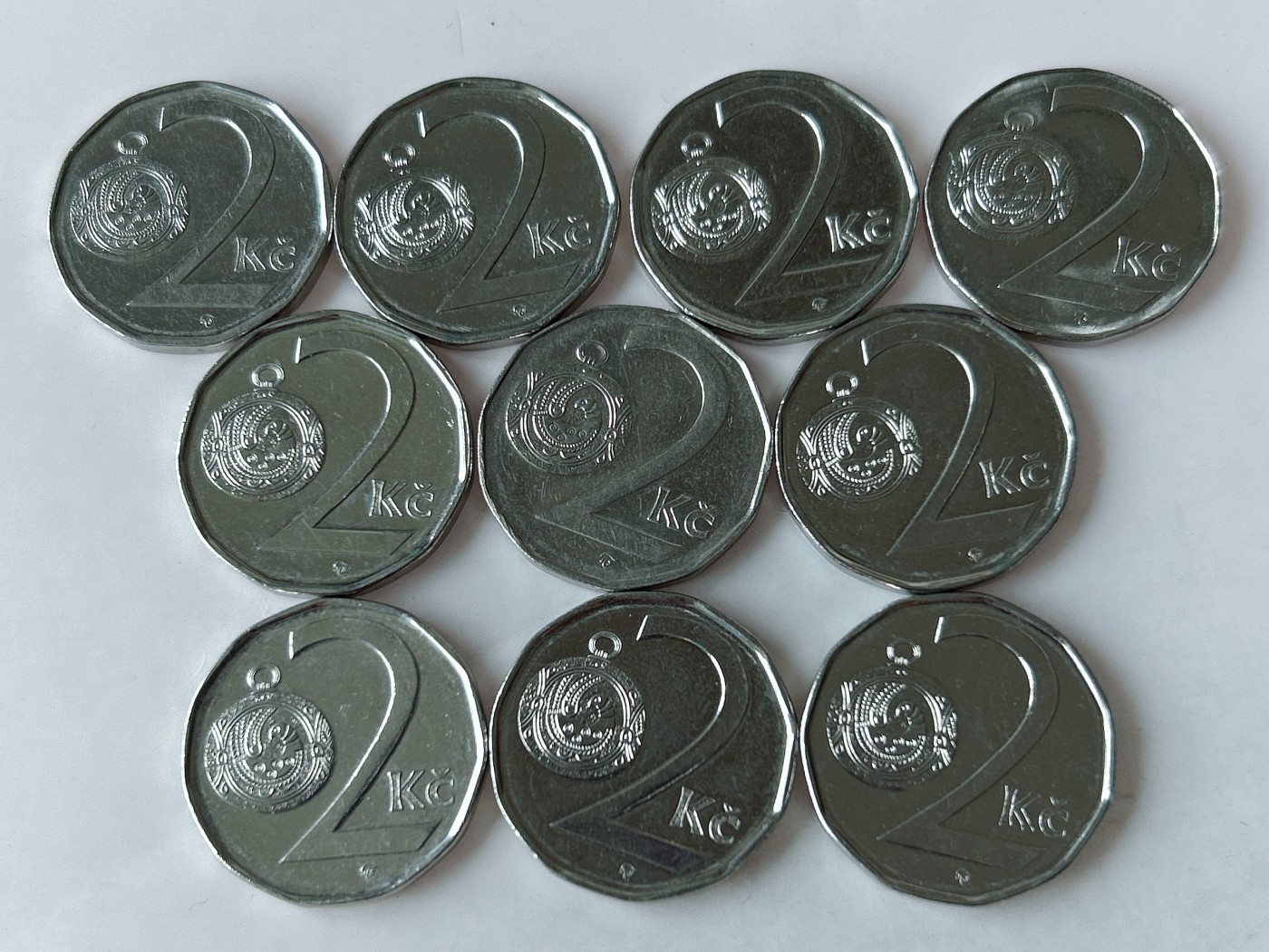 第一海外回流一元起拍收藏 散币专场 第78期 捷克2克朗 双尾狮 10枚