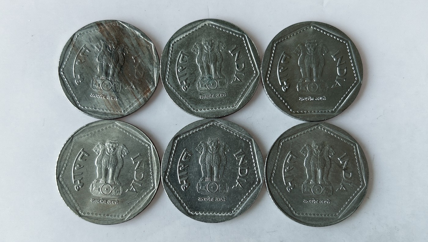 第一海外回流一元起拍收藏 散币专场 第78期 印度1卢比 6枚