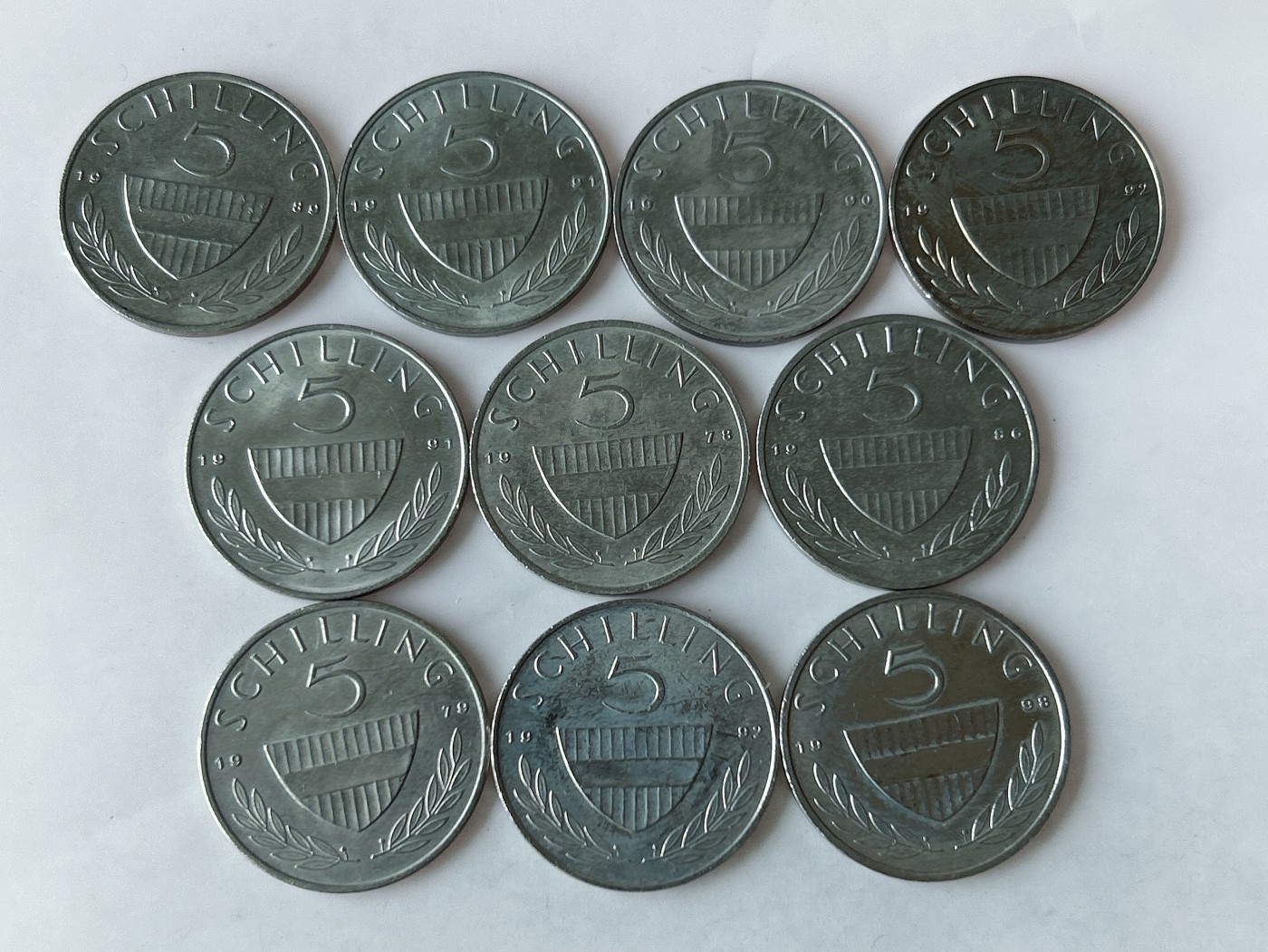 第一海外回流一元起拍收藏 散币专场 第78期 奥地利年5先令 利皮扎纳马 10枚