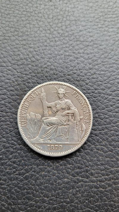 桂P钱币文化工作室拍卖第五期 - 法属交趾支那1879年半圆（坐洋发行首年）
