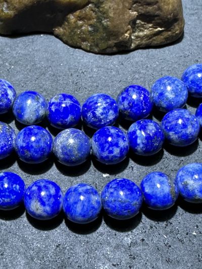 天然阿富汗老矿青金石108手串一条 天然阿富汗老矿青金石108手串一条