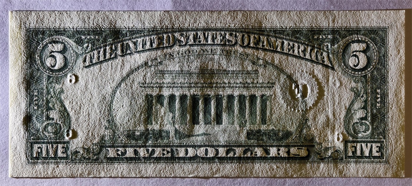 紫瑗钱币——第353期拍卖——纸币场 美国 1995年 F版 无序列 亚伯拉罕·林肯 5美元 小头版 UNC