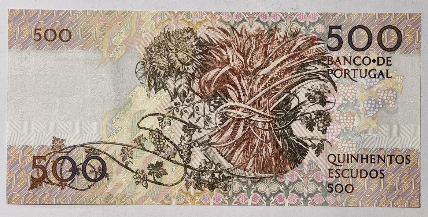 紫瑗钱币——第353期拍卖——纸币场 葡萄牙 1993年 11月4日 莫西尼奥 500埃斯库多 UNC (P-180f)