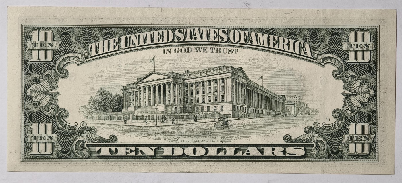 紫瑗钱币——第353期拍卖——纸币场 美国 1995年 F版 无序列 亚历山大·汉密尔顿 10美元 小头版 UNC