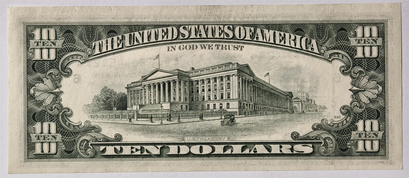 紫瑗钱币——第353期拍卖——纸币场 美国 1990年 F版 无序列 亚历山大·汉密尔顿 10美元 小头版 UNC