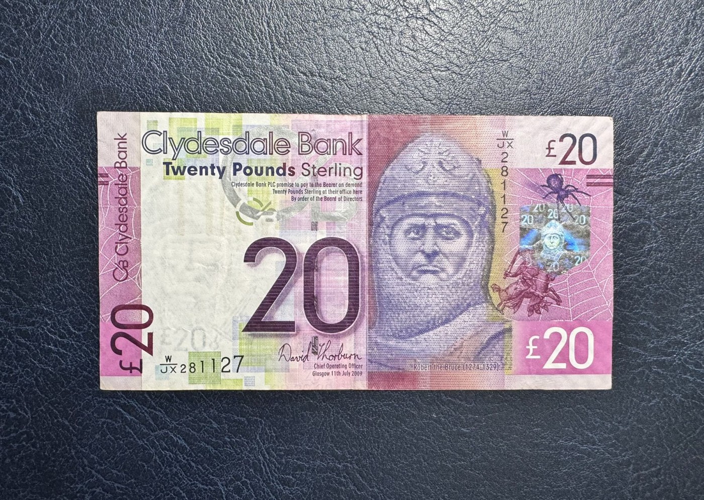 收藏联盟Quantum Auction 第337期拍卖  英国苏格兰2009年克莱斯代尔银行20镑 非全新 品相如图