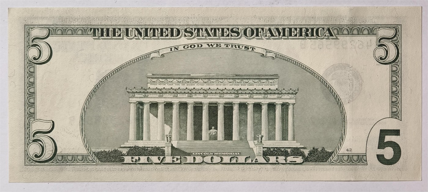 紫瑗钱币——第353期拍卖——纸币场 美国 2003年 B版 A序列 亚伯拉罕·林肯 5美元 大头版 UNC